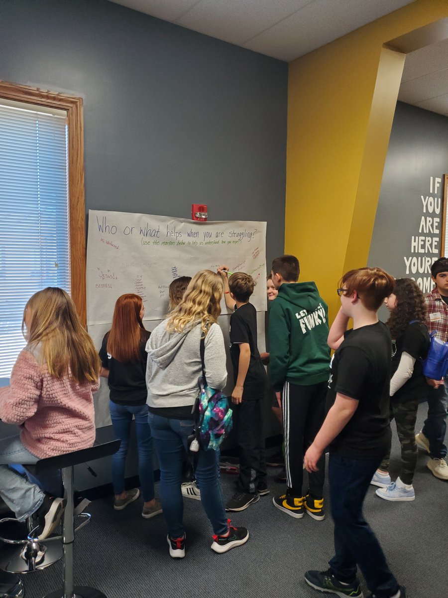 evgmiddleschool's tweet photo. Today a group of EMS students attended The Summit  hosted by @hc3partnership and @FCHDOhio. Students learned how to set goals, use their voice, and make connections. Students will take their new knowledge back to EMS to make a positive impact. https://t.co/GVhmrgXFI1