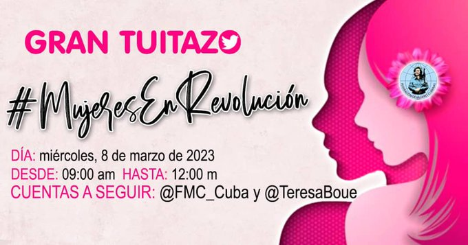 ATF_Cuba's tweet photo. 8 DE MARZO, GRAN TUITAZO por la Mujer Cubana. #transporteCuba, #Cuba, #MujeresEn Revolución, #FMC. https://t.co/SGyfyo8Ww7