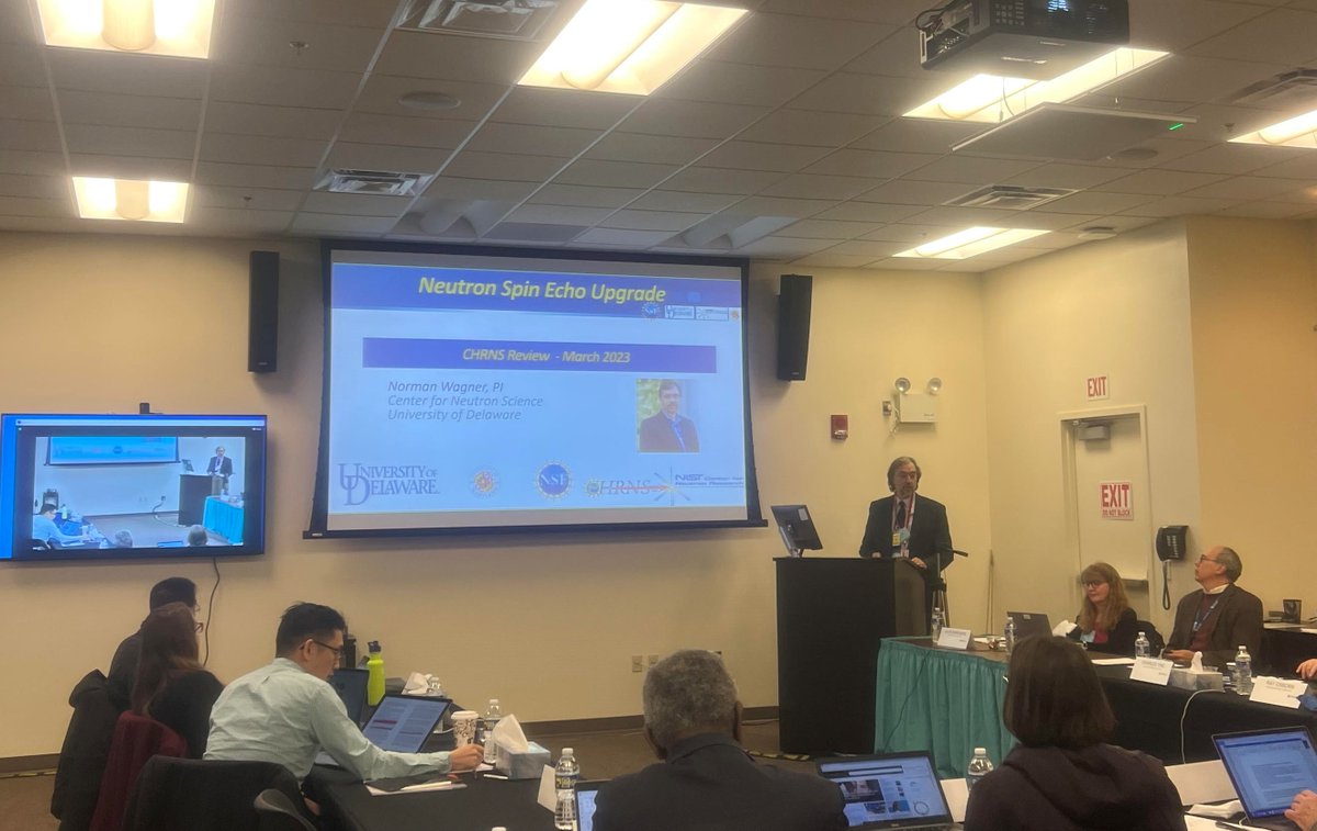 WagnerLab_UDel's tweet photo. Another captivating talk about @NSE_Upgrade given by our own Dr. Norm Wagner, at the Center for High Resolution Neutron Scattering (CHRNS) last week! https://t.co/ce8sKD7PwD