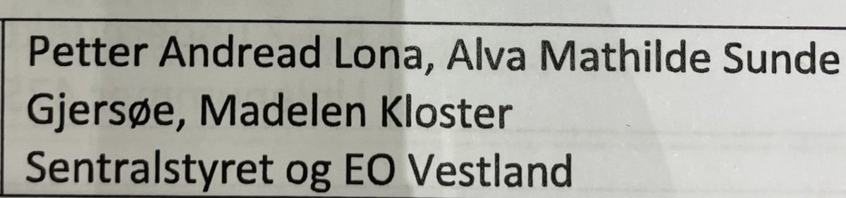 Petter Andread er vår fav i SST, skal huske å rette opp i navnet gjennom referatet