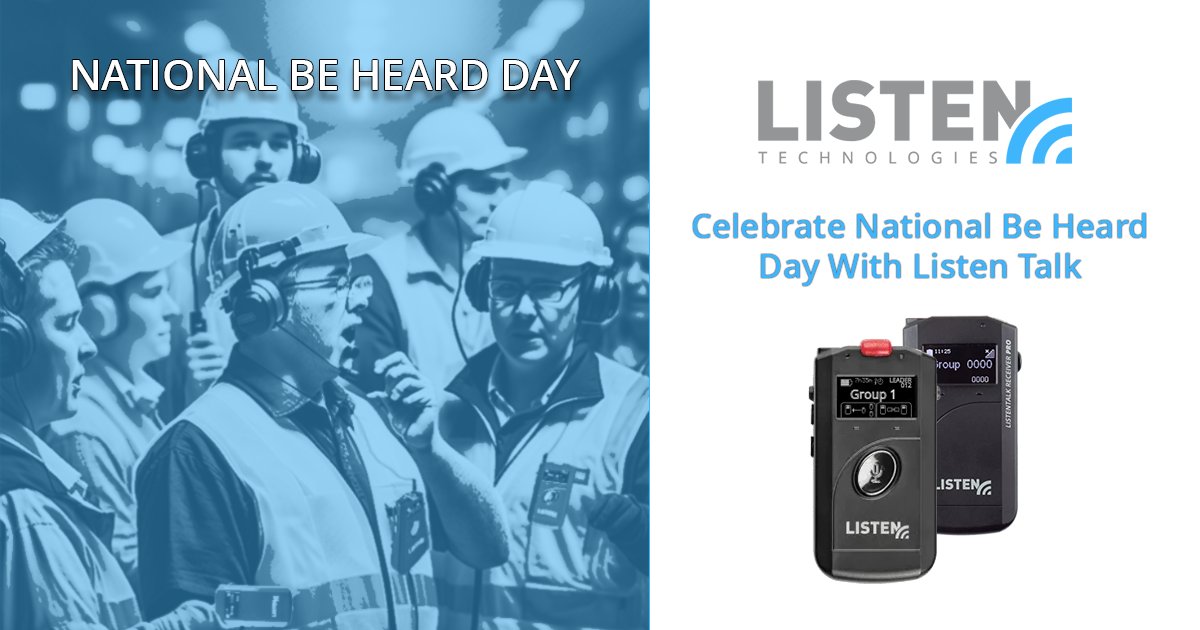 richarddeanasc's tweet image. Today is #NationalBeHeardDay!  There is no better way to be heard in loud environments than with @ListenTech Listen Talk.  Learn more: bit.ly/41UgldA

#listentechnologies #listentech #communication #factorytours