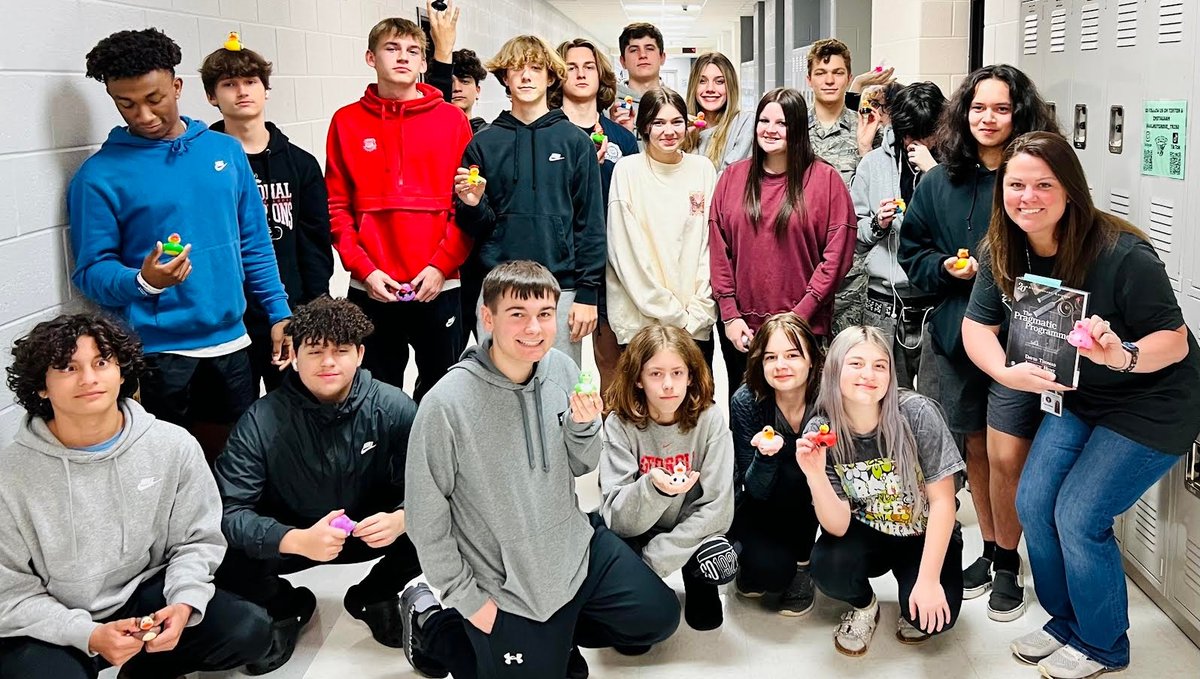 WGHS_warriors's tweet image. Yesterday, our Intro to Software Tech students had their very own Duck Adoption Day! They learned about the "Rubber Ducking" debugging strategy, where talking through code with a partner or even a rubber duck can help identify errors. #SoftwareTech #wghstogether #whywalton