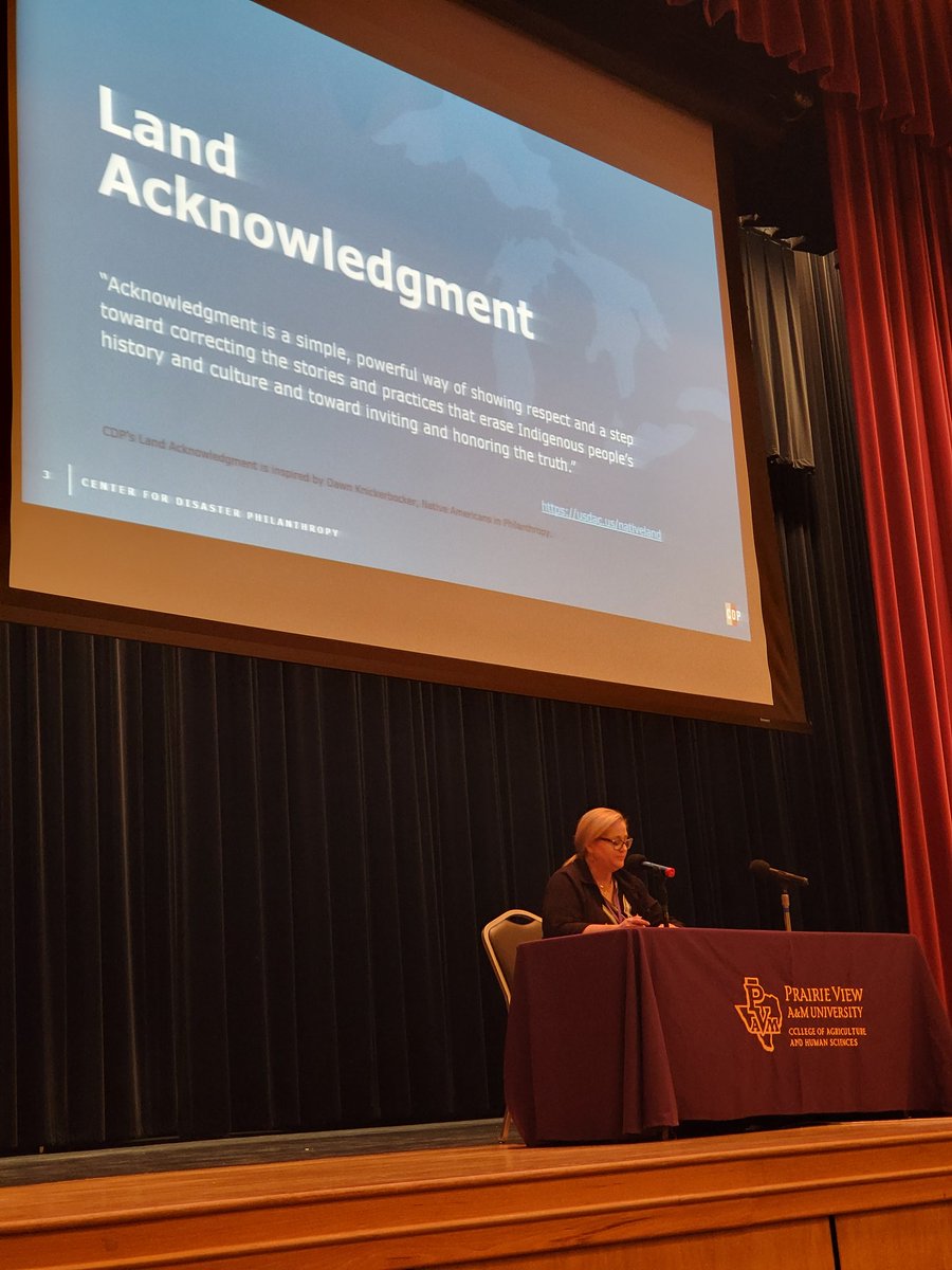 TanyaMGulliver's tweet image. . @SallyRay51 kicks off her keynote at PRIMR with a land acknowledgment on behalf of @funds4disaster #CDP4Recovery