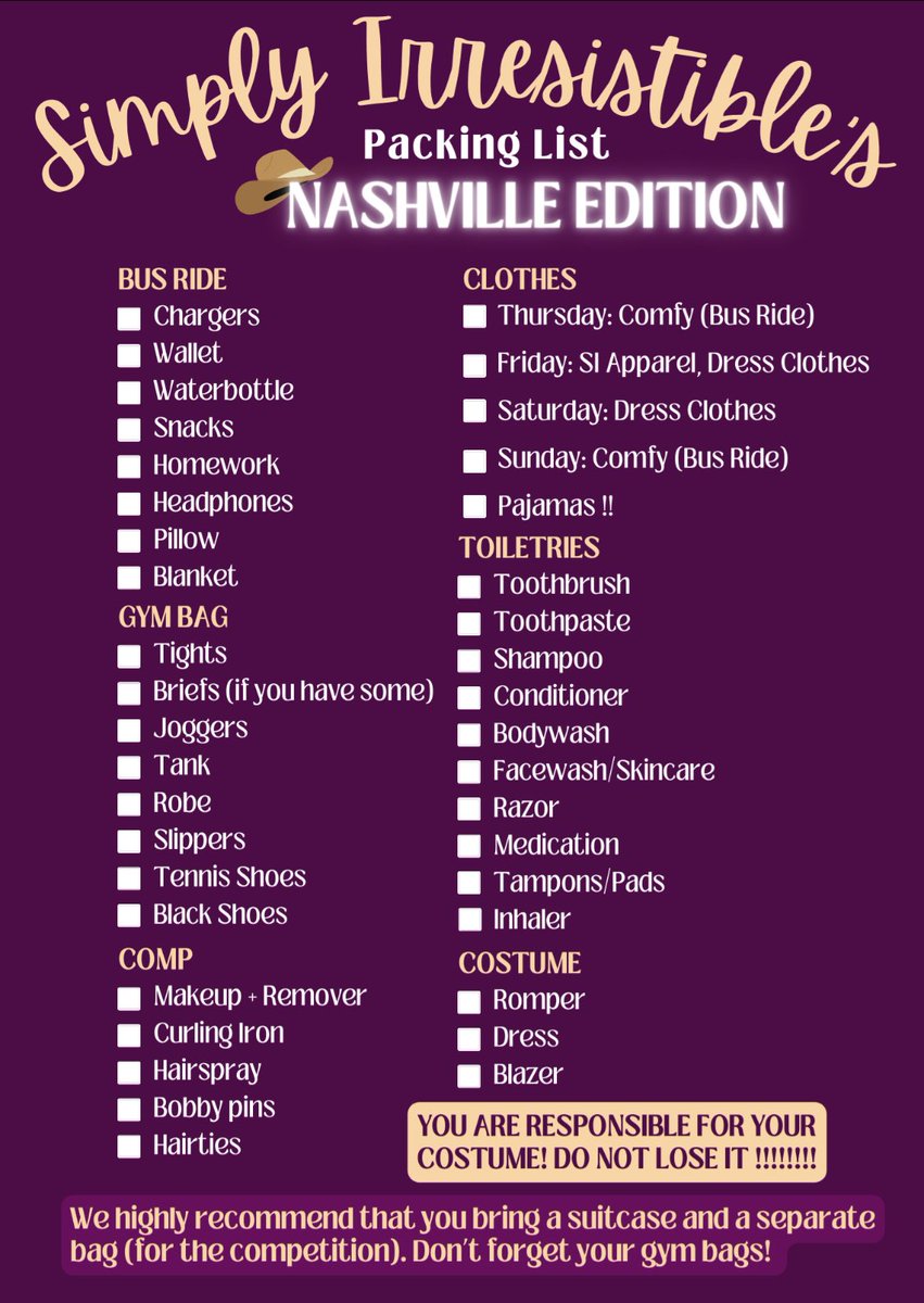 ITS TIME FOR NASHVILLE!! Go ahead and start packing!! 🤠💕