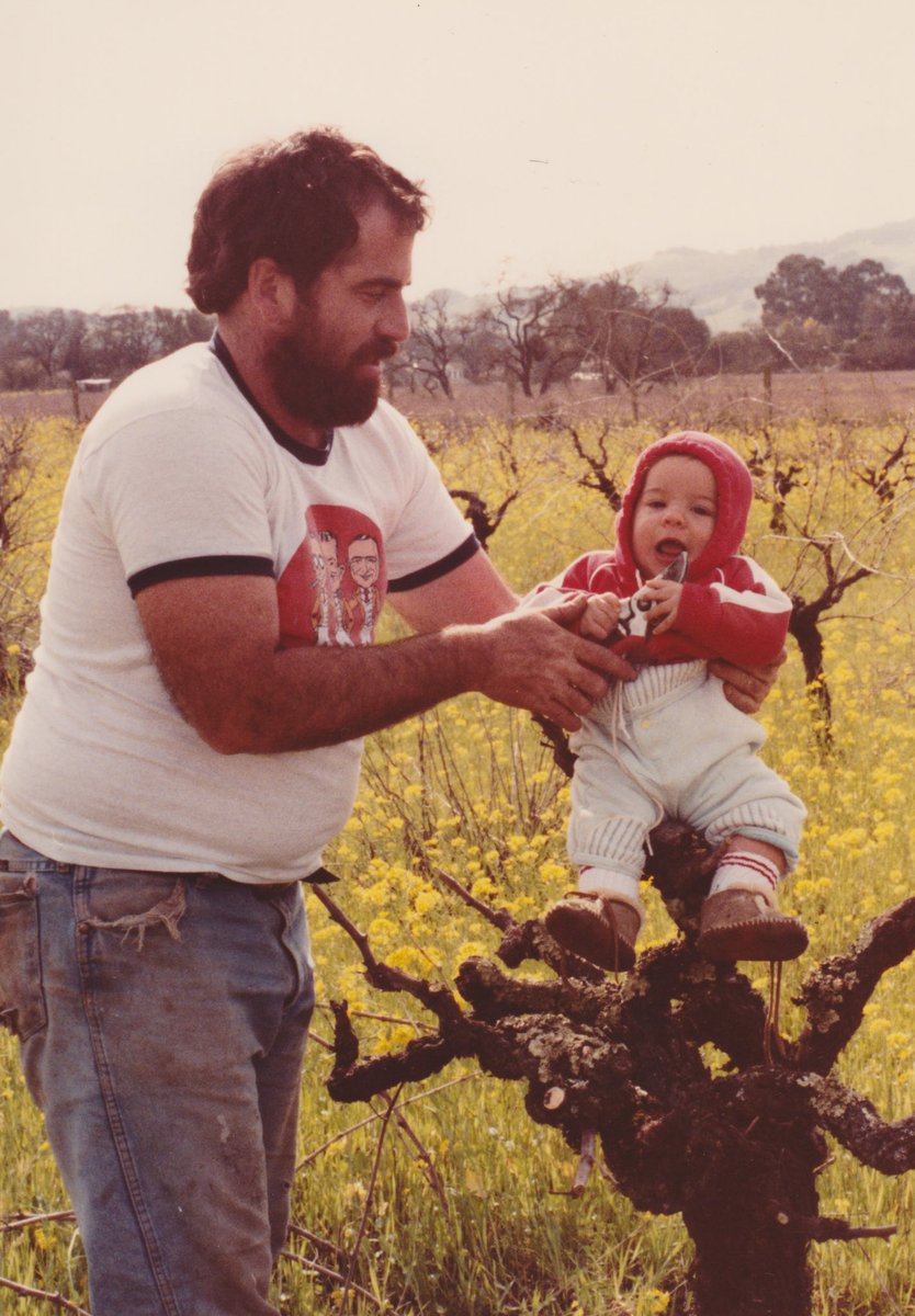 A writer just asked me how long I’ve been in the family business. Instead of an age or a date I just sent her this photo. #goodparenting #sonomavalley