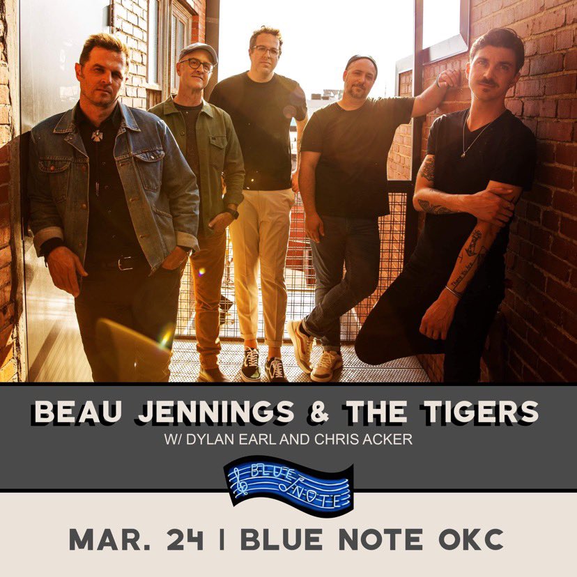 beau jennings (@beaujennings) on Twitter photo Our first show of the year will be at <a href="/okcbluenote/">OKC Blue Note</a> March 24. Get your tickets and see ya there.
okcbluenote.com/event/4964030/⦠Our first show of the year will be at <a href="/okcbluenote/">OKC Blue Note</a> March 24. Get your tickets and see ya there.
okcbluenote.com/event/4964030/ā¦