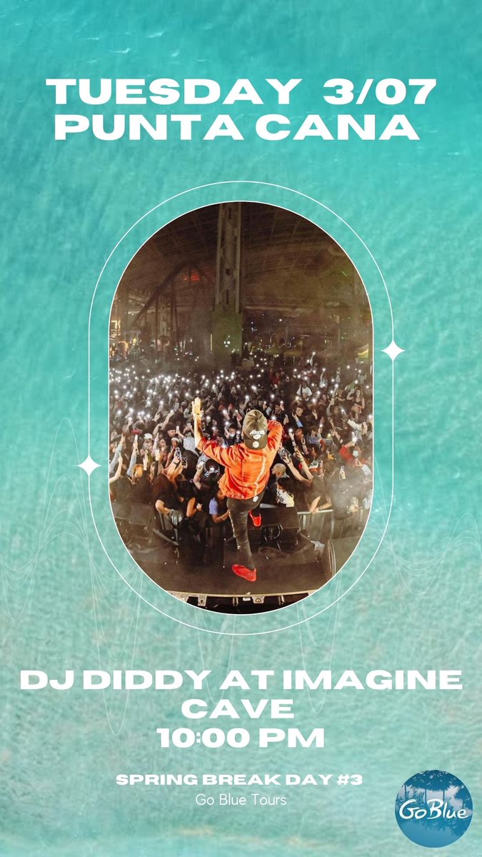 GoBlueTours's tweet photo. Today in Punta Cana and Cancun 
Caribe Pool Party
Dj Diddy at @ImagineCave 
Morten at @TheCityCancun 
#gobluetours #springbreak2023 #springbreak2024 https://t.co/H0aAgkYveG