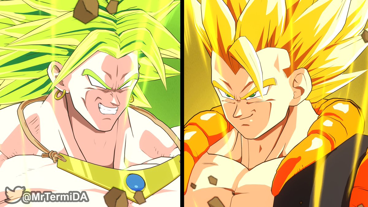 MrTermiDA's tweet image. Here it is, to celebrate the announcement of the Budokai Tenkaichi I wanted to make this image in reference to the opening of the third game. I hope you like it

#DragonBall #DragonBallbudokaitenkaichi4 #BudokaiTenkaichi4 #BNPR #Gogeta #Broly #Blender #Blenderart #DBREDRAW
