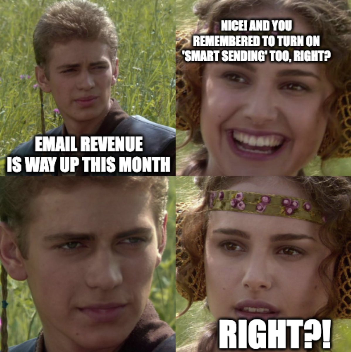 robwritescopy's tweet photo. 1 month after getting access to a client's Klaviyo account, email copywriters be like: https://t.co/FfHlNwTVBT