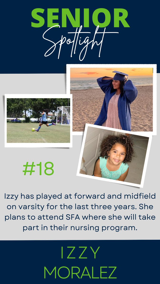 Keeping things going with our senior spotlights...forward and midfielder Izzy Moralez!!! #competetogether