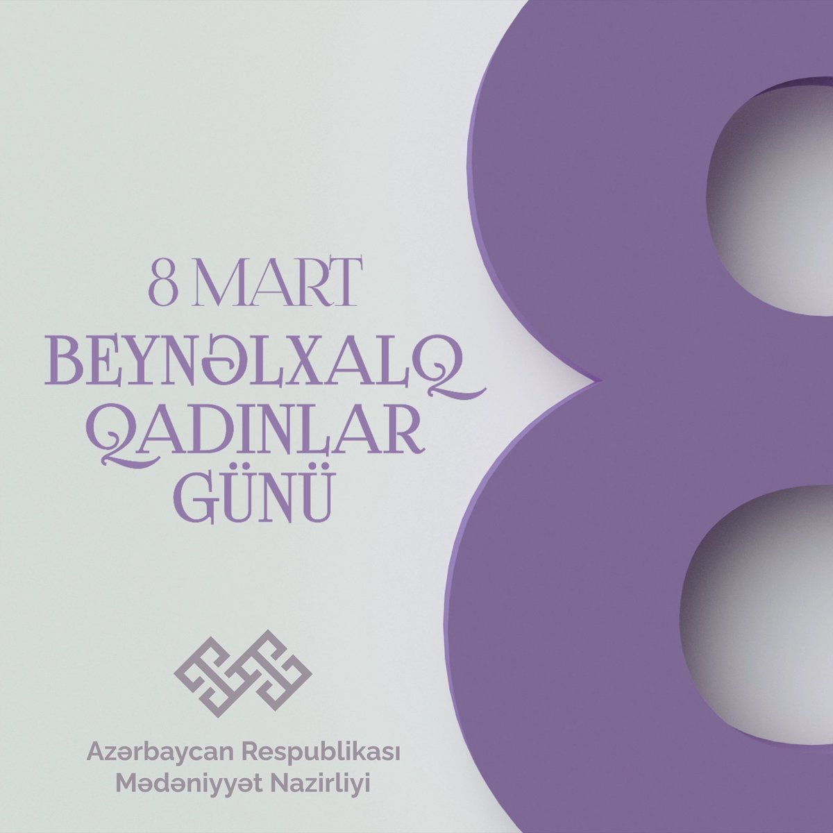 culture_gov_az's tweet photo. 8 Mart – Beynəlxalq Qadınlar Günü münasibətilə mədəniyyət sahəsində fəaliyyət göstərən xanımları və onların timsalında bütün Azərbaycan qadınlarını təbrik edir, cansağlığı, sevgi və səadət dolu uzun ömür arzulayırıq.
Bayramınız mübarək!

#Azərbaycan #8Mart #mədəniyyət #bayram https://t.co/FlIT2jzBwX