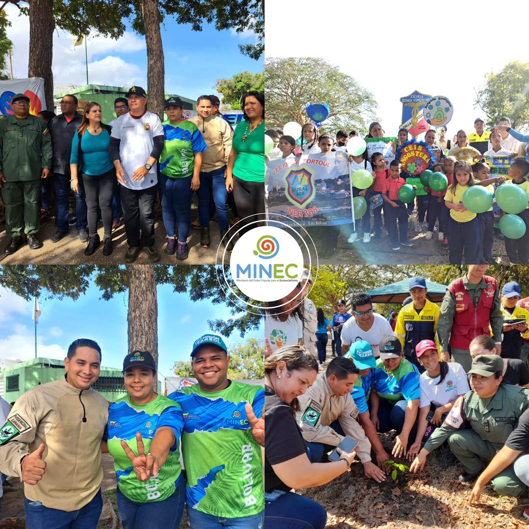 Entérate | Desde el Edo. Bolívar, Mun. Orinoco, se conmemoraron 10 años de la siembra del Cmdt. Hugo Chávez, con una plantación simbólica de árboles en el Parque Leonardo Ruiz Pineda, en el marco de la juramentación de las Brigadas Ecológicas Escolares.
