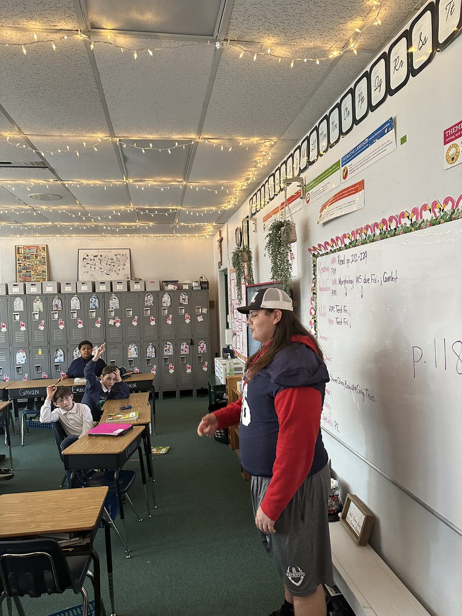 THNfootball's tweet photo. THN football players visited St.Pats today! To say the kids were excited would be an understatement! #BOB #WeAllWeGot https://t.co/3y83NreK7H