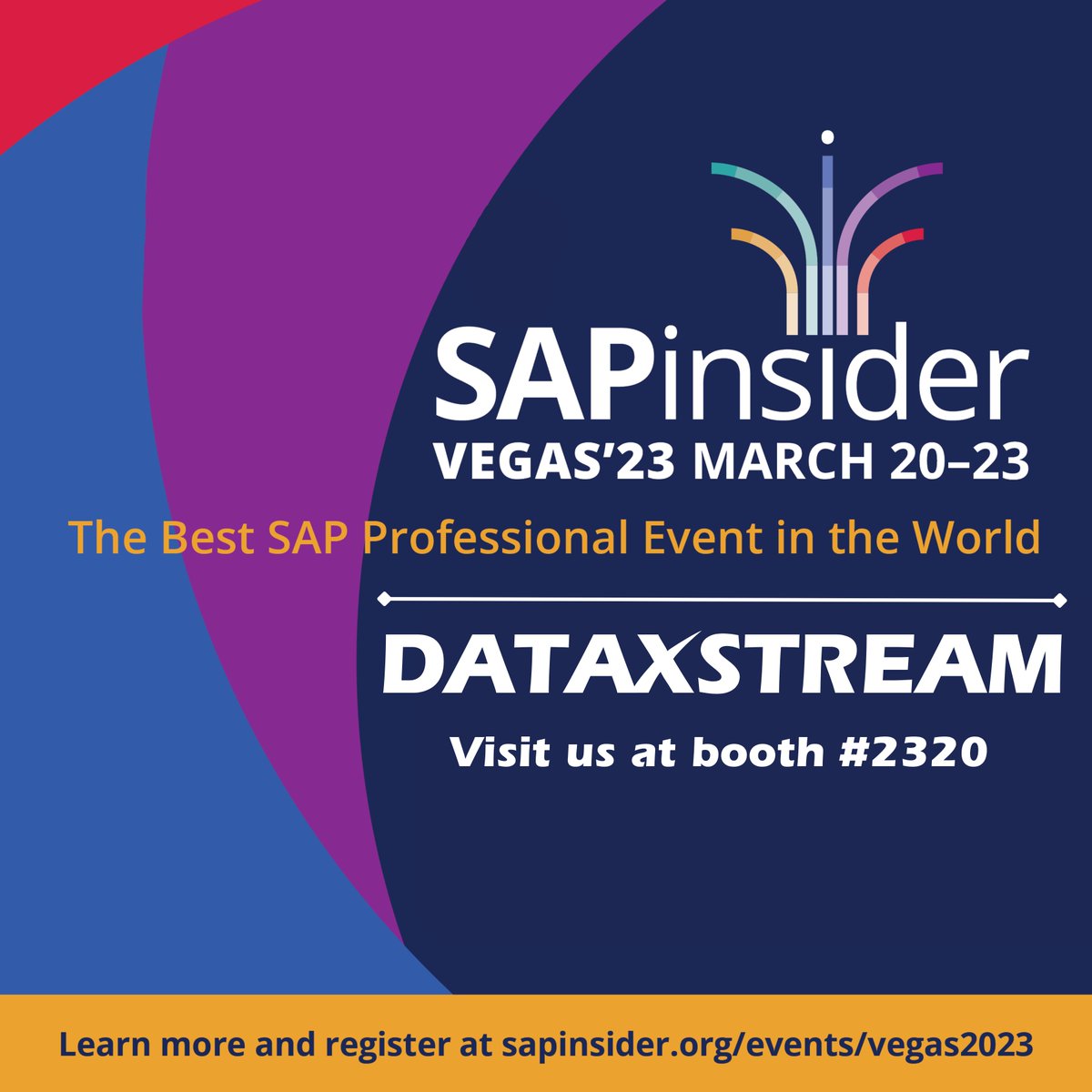 DataXstream's tweet image. Come join us at @SAPinsider 2023! Stop by Booth #2320 to see how you can close more sales, improve your time to money and increase revenue with our OMS+ cross channel order management platform.

#SellBetter #OMS+ #DataXstream