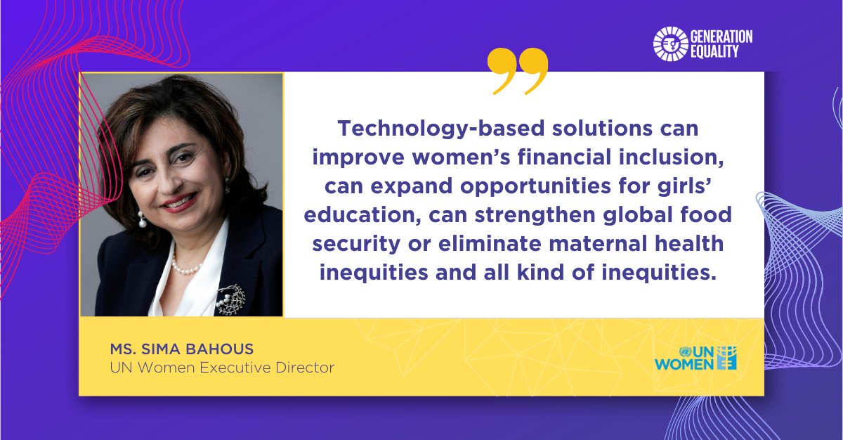 UN Women (@un_women) on Twitter photo "Technology-based solutions can improve women’s financial inclusion, can expand opportunities for girls’ education, can strengthen global food security."
- <a href="/unwomenchief/">Sima Bahous</a> Sima Bahous speaking at #CSW67 side event on #GenerationEquality and shaping a feminist digital future. "Technology-based solutions can improve women’s financial inclusion, can expand opportunities for girls’ education, can strengthen global food security."
- <a href="/unwomenchief/">Sima Bahous</a> Sima Bahous speaking at #CSW67 side event on #GenerationEquality and shaping a feminist digital future.