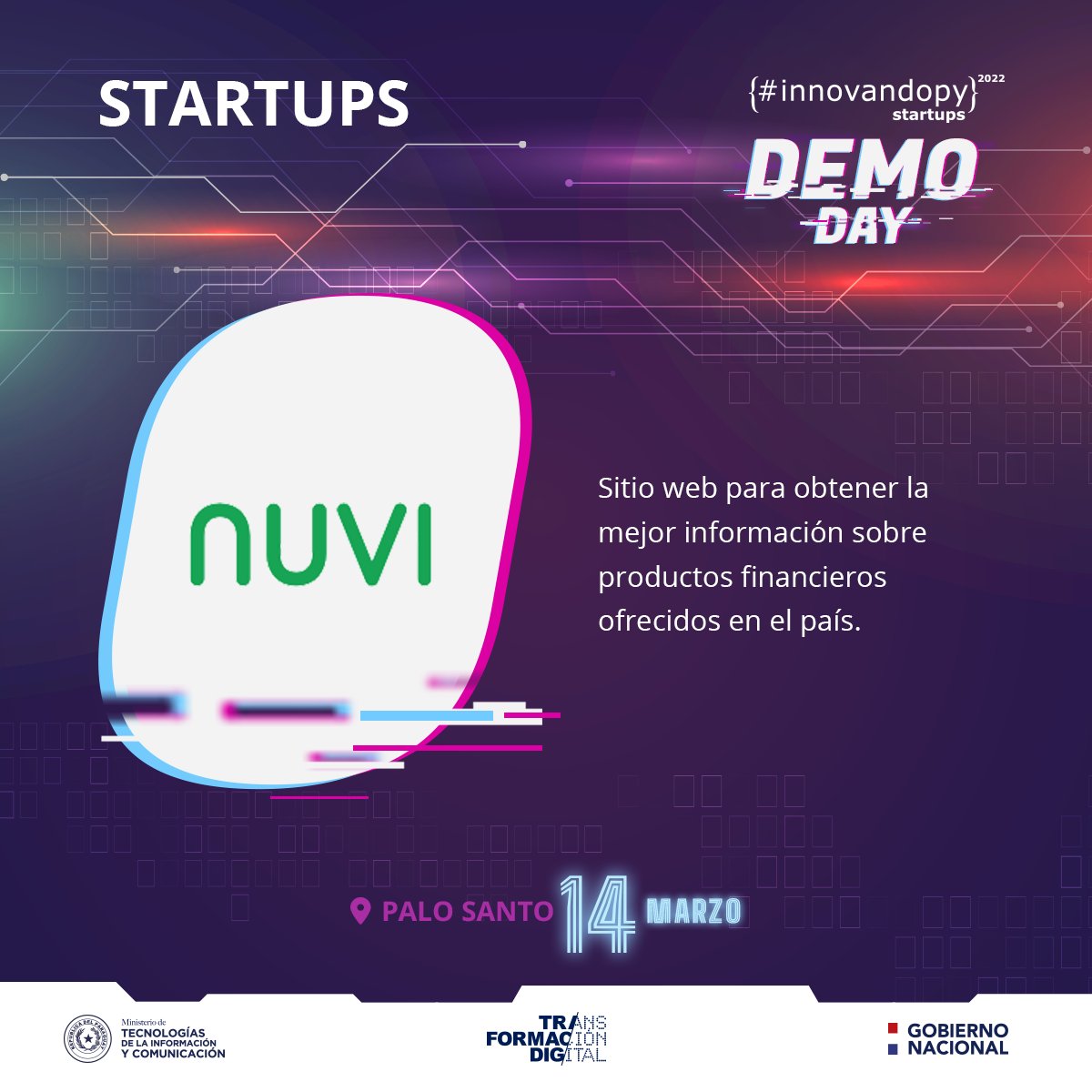 Miticpy's tweet image. #InnovandoPY | ¡Ellos ya están listos para el #DemoDay!

Tras un intensivo programa de incubación de startups, los emprendedores digitales están ansiosos por presentar su producto ante el público e inversores locales.

Conocé las startups acá ⤵️
