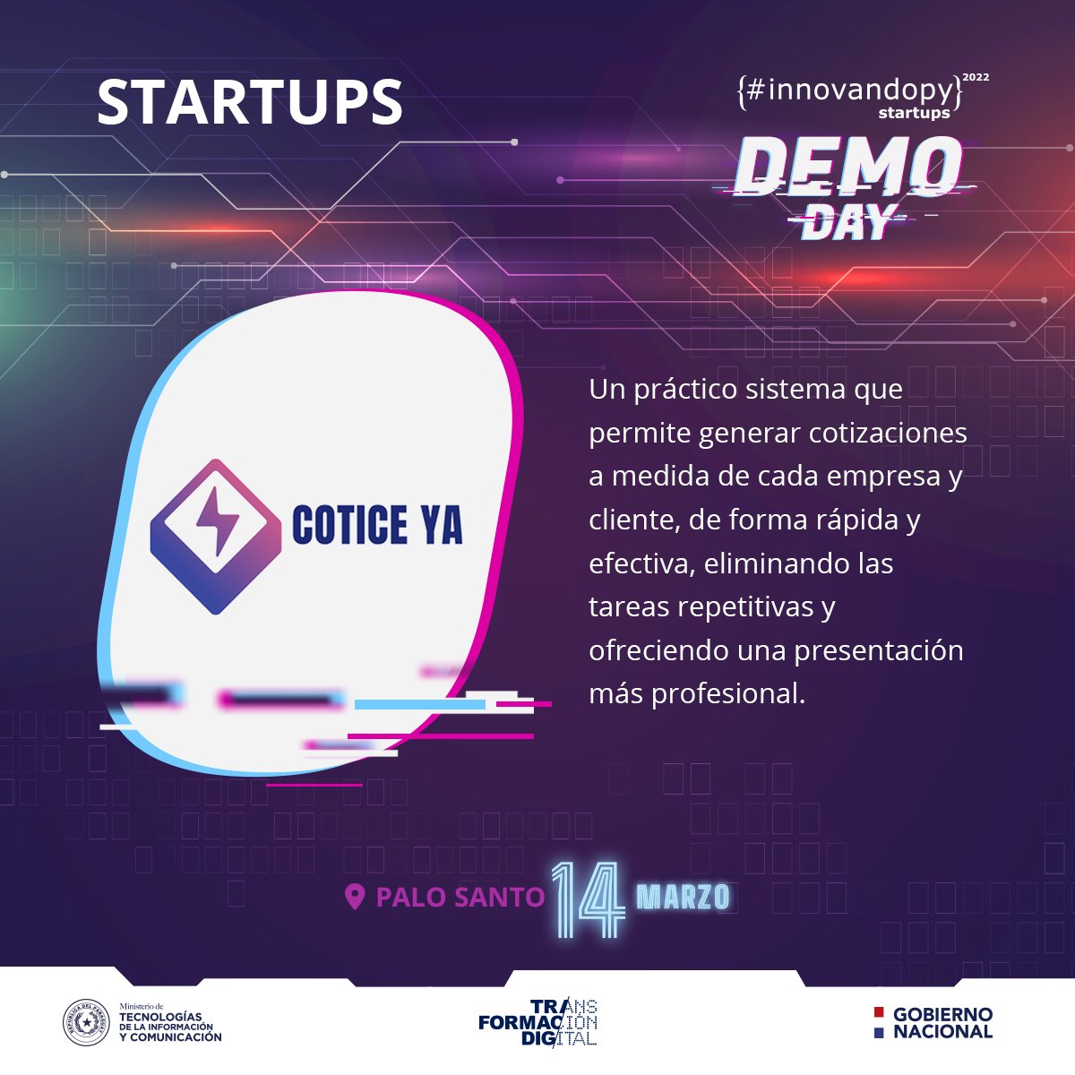 Miticpy's tweet image. #InnovandoPY | ¡Ellos ya están listos para el #DemoDay!

Tras un intensivo programa de incubación de startups, los emprendedores digitales están ansiosos por presentar su producto ante el público e inversores locales.

Conocé las startups acá ⤵️