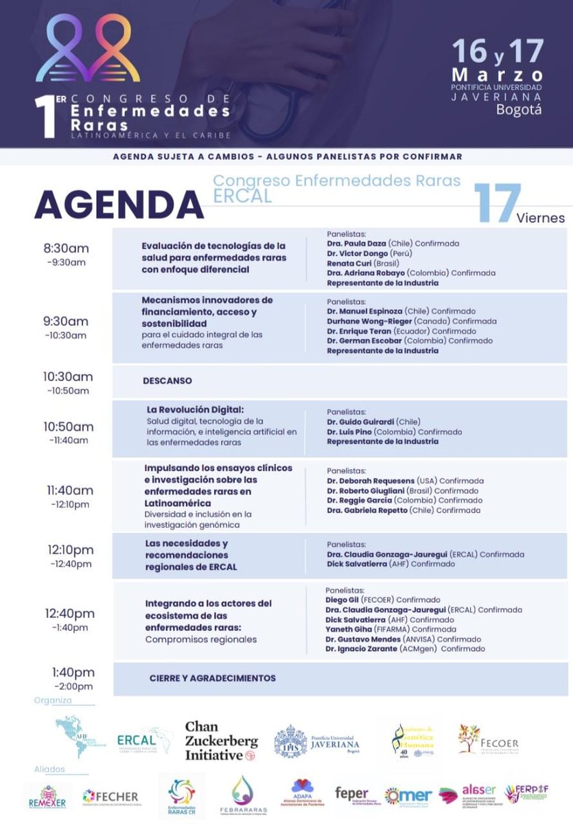 acmgencol's tweet photo. Colombia 🇨🇴 será la anfitriona del 1er Congreso de Enfermedades Raras de Latinoamérica y el Caribe, un espacio que busca consolidar a la comunidad de Enfermedades Raras en Latinoamérica 🧬, analizando el panorama actual, evaluando las barreras y fortalezas en la región, https://t.co/GEPyO48oau