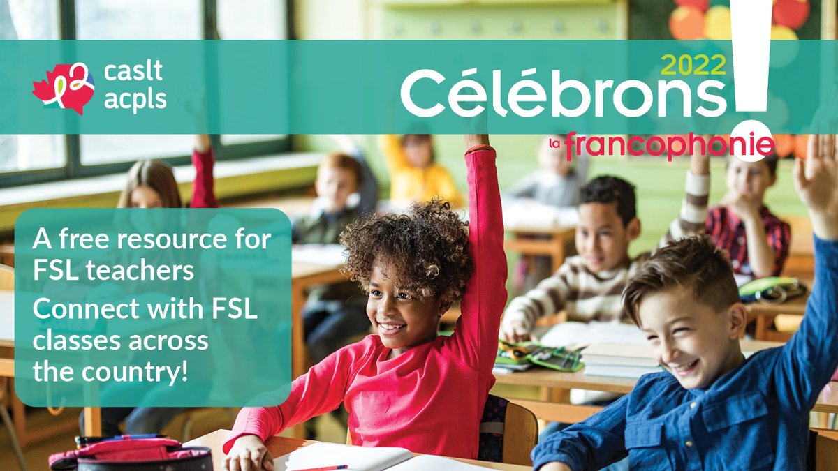 #FSL teachers: use our free resource to celebrate the Semaine de la francophonie! ✍️ Register your class for a Live Canada-Wide Kahoot! Challenge 🕹️ Play the practice quizzes 🏆 Participate in the live challenge Learn more: caslt.org/en/media/celeb… #fslchat #frimm #corefrench