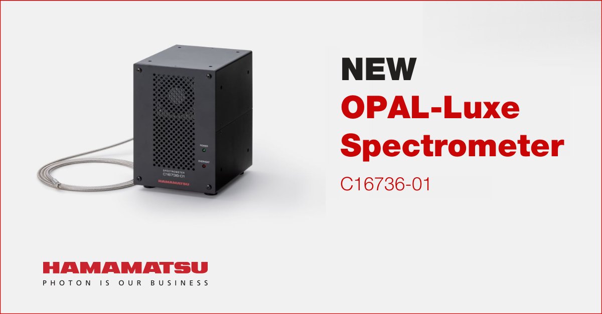 HamamatsuPhoton's tweet image. Meet the new OPAL-Luxe: our compact, multi-channel #spectrometer with unprecedented ultra-high dynamic range. See what makes this product ideal for measuring thin films and photoluminescence: ow.ly/EFTk50N88Sl

#analyticalchemistry #componentanalysis #semiconductor