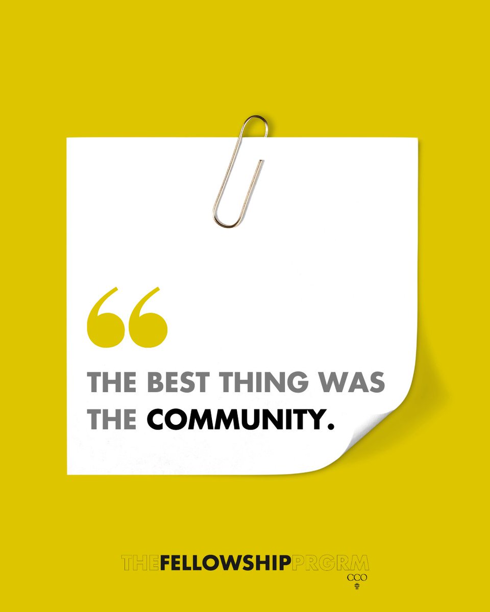 One year could change your life.

The best thing about my Fellows year was the community. And the fact that I had an experienced staff person walk beside me in my 1st year of ministry was key. —Brandon R., Fellow 2016

Experience community as a CCO Fellow: ccojubilee.org/fellows