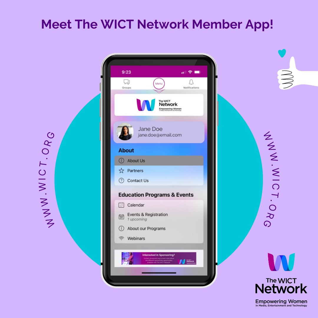 The WICT Network is thrilled to announce the launch of its new member app! You can now access information about upcoming events and network with fellow members at your fingertips. Click the link to download the free app: ow.ly/kigZ50N6umP