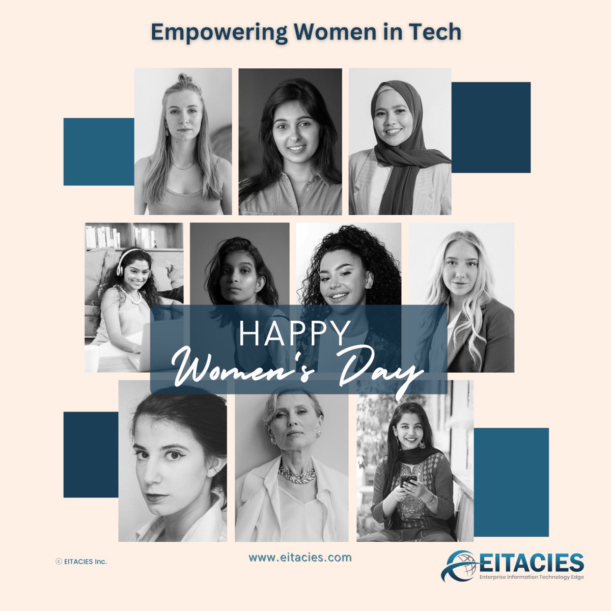 EITACIES's tweet photo. Celebrate Women's Day with Eitacies! We honor and appreciate the incredible women who drive innovation and success in the tech industry. #WomensDay #WomenInTech #Eitacies https://t.co/s4hdJHFGEV