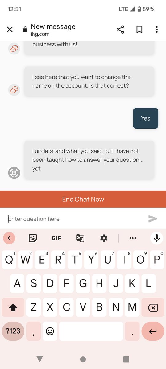 angeenator's tweet photo. What's worse than an unhelpful chat bot? An unhelpful chat bot that knows it's inadequate 🤦
 #ux #uxlife https://t.co/yjqeoYlGB9