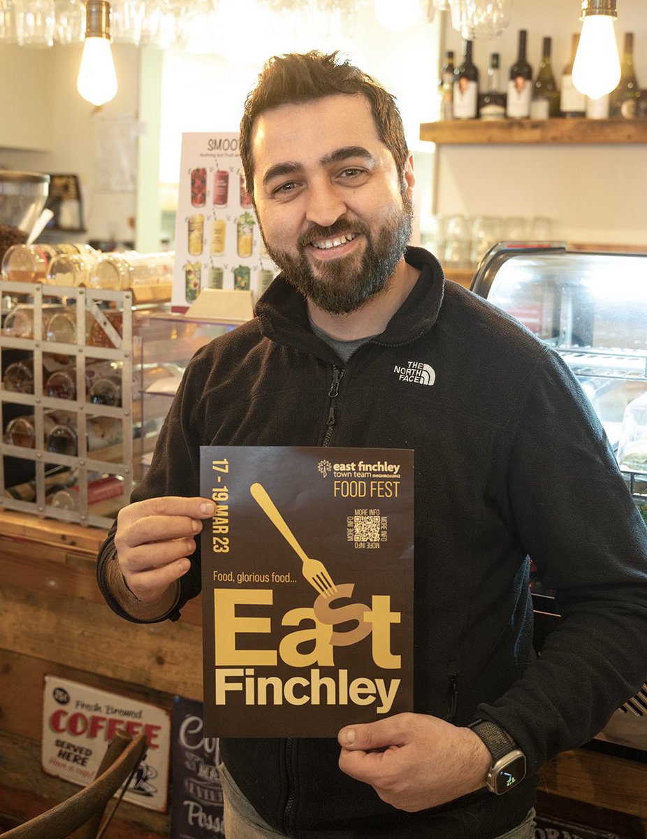 eftownteam's tweet photo. EAT Finchley Food Fest is happening on the 17th-19th March! Make sure to visit @CupofJoy8 for 15% off and free coffee and tea with breakfasts over the food fest weekend ☕️☕️☕️#N2 #eastfinchley #n2foodfest #EATFinchley #localbusiness #highroad #cupofjoyeastfinchley https://t.co/WgGJPJHvHz