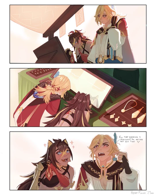 a weekend shopping trip ✨

#genshinimpact #genshin #genshinfanart #kaveh #dehya 