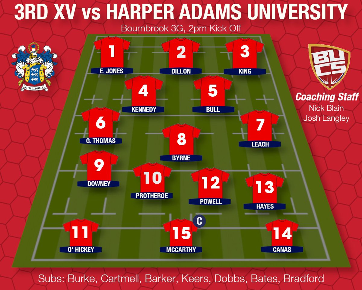 Here's how the 2s and 3s line up this week. Get down to the Bournbrook to get your weekly rugby-fix! #YAMB
