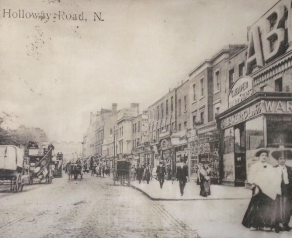 Holloway Road from times gone by. Zoom in and take a step back into local history. Truly magical!