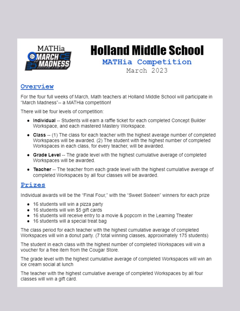 Holland Middle School tweet media