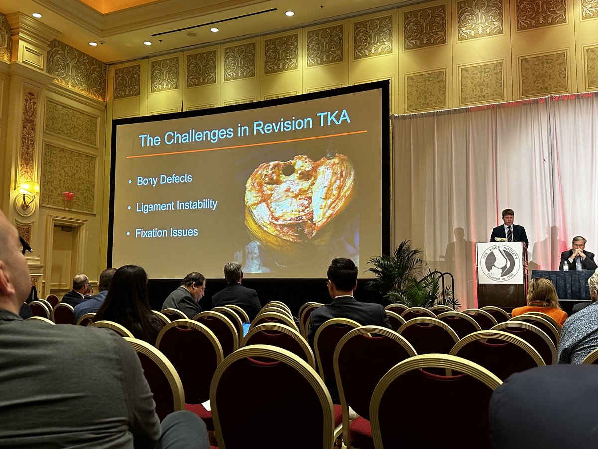 Thank you to the ⁦<a href="/HipSocKneeSoc/">HipSocietyKneeSociety</a>⁩ for allowing me to present regarding principles and techniques of stem fixation in revision total knee #arthroplasty #aaos2023 ⁦<a href="/AAHKS/">AAHKS</a>⁩ <a href="/AAOS1/">AAOS</a>⁩ <a href="/UAMSOrtho/">UAMS Health Orthopaedics & Sports Medicine</a>⁩ #orthotwitter