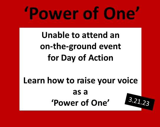3rdActEducators's tweet photo. Not near an action on #32123? Exercise your 'Power of One'. You're invited to learn more here. RSVP https://t.co/2KVlse7UvI https://t.co/b0VWn0Dfal