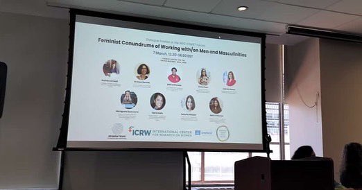 Day 2 at the UN (CSW67) : 
Feminist Conundrums of Working with/on Men and Masculinities.

#CSW67
#endGBVF #carolineinnewyork 
#commissiononstatusofwomen 
#Sawla #wlc #sawid 
#fact #callas #FordFoundation