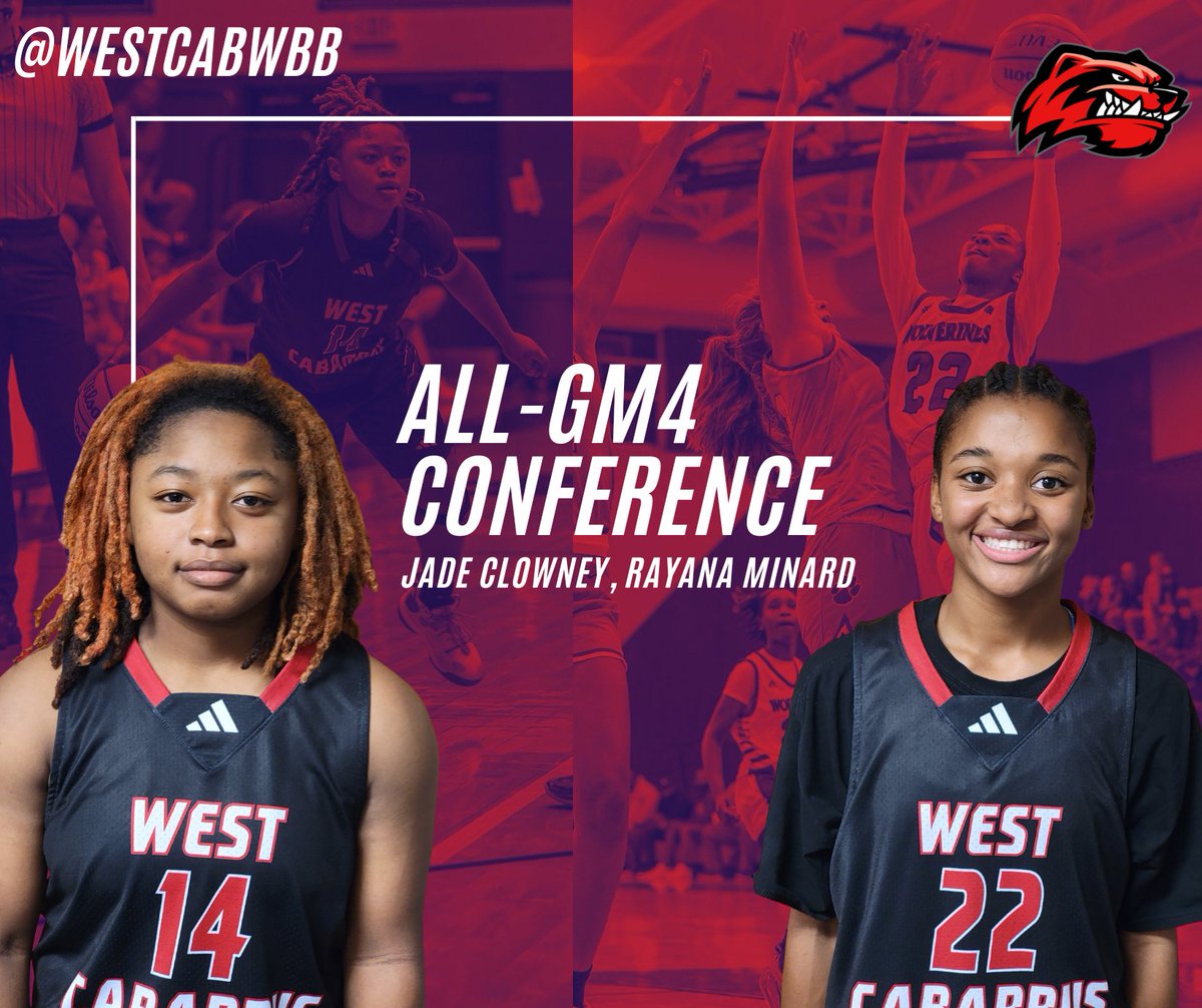 West Cabarrus WBB (@westcabwbb) on Twitter photo πCongratulations to Sr. <a href="/jadeclowney14/">Jade</a> and Fr. <a href="/RayanaMinard/">Rayana Minard</a> on being named to the <a href="/Gm4Sports/">Greater Metro 4 Conference</a> All-Conference team. π΄βοΈβ«οΈ <a href="/westcabsports/">π΄@π¬ππ¨π©ππππ¨π₯π€π§π©π¨β«οΈ</a> <a href="/CJemalHorton/">C. Jemal Horton</a> πCongratulations to Sr. <a href="/jadeclowney14/">Jade</a> and Fr. <a href="/RayanaMinard/">Rayana Minard</a> on being named to the <a href="/Gm4Sports/">Greater Metro 4 Conference</a> All-Conference team. π΄βοΈβ«οΈ <a href="/westcabsports/">π΄@π¬ππ¨π©ππππ¨π₯π€π§π©π¨β«οΈ</a> <a href="/CJemalHorton/">C. Jemal Horton</a>