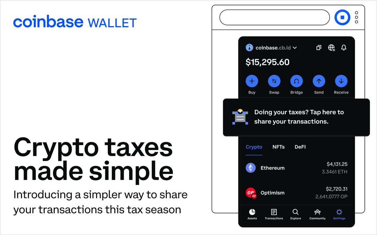 Tax day's almost here! We all know crypto tax reporting can be a complicated process.🧐

That's why we're making it even easier for Coinbase Wallet users! Now you can copy all of your public data in just one step.

👉 help.coinbase.com/en/wallet/mana…