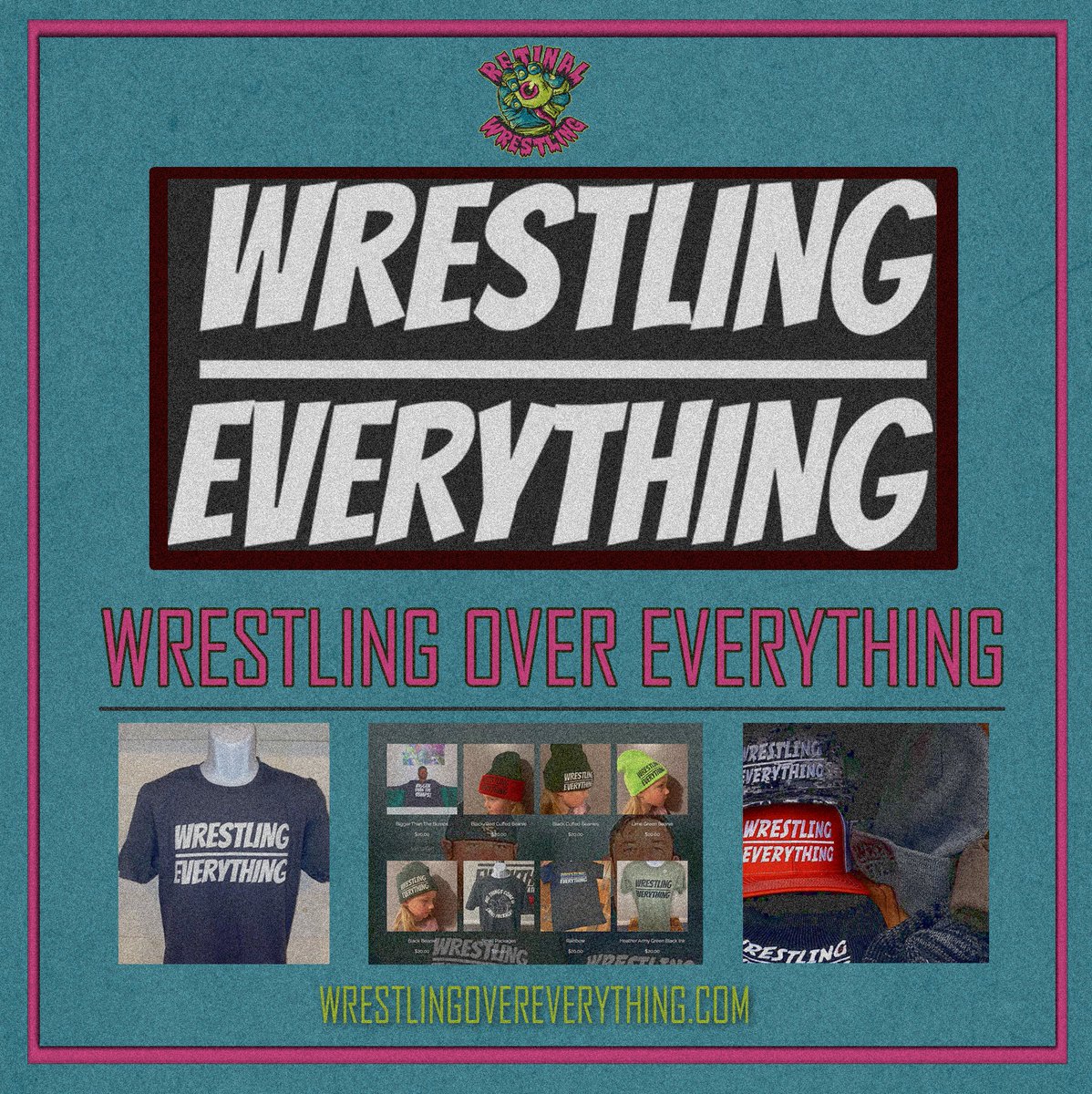 Big supporters in the independent wrestling scene......Retinal Wrestling welcomes 'Wrestling Over Everything' as one of our sponsors for our upcoming 
 April event. 

Tons of cool merch available on their site.
wrestlingovereverything.com

Make sure to drop by and support!

✋👁️