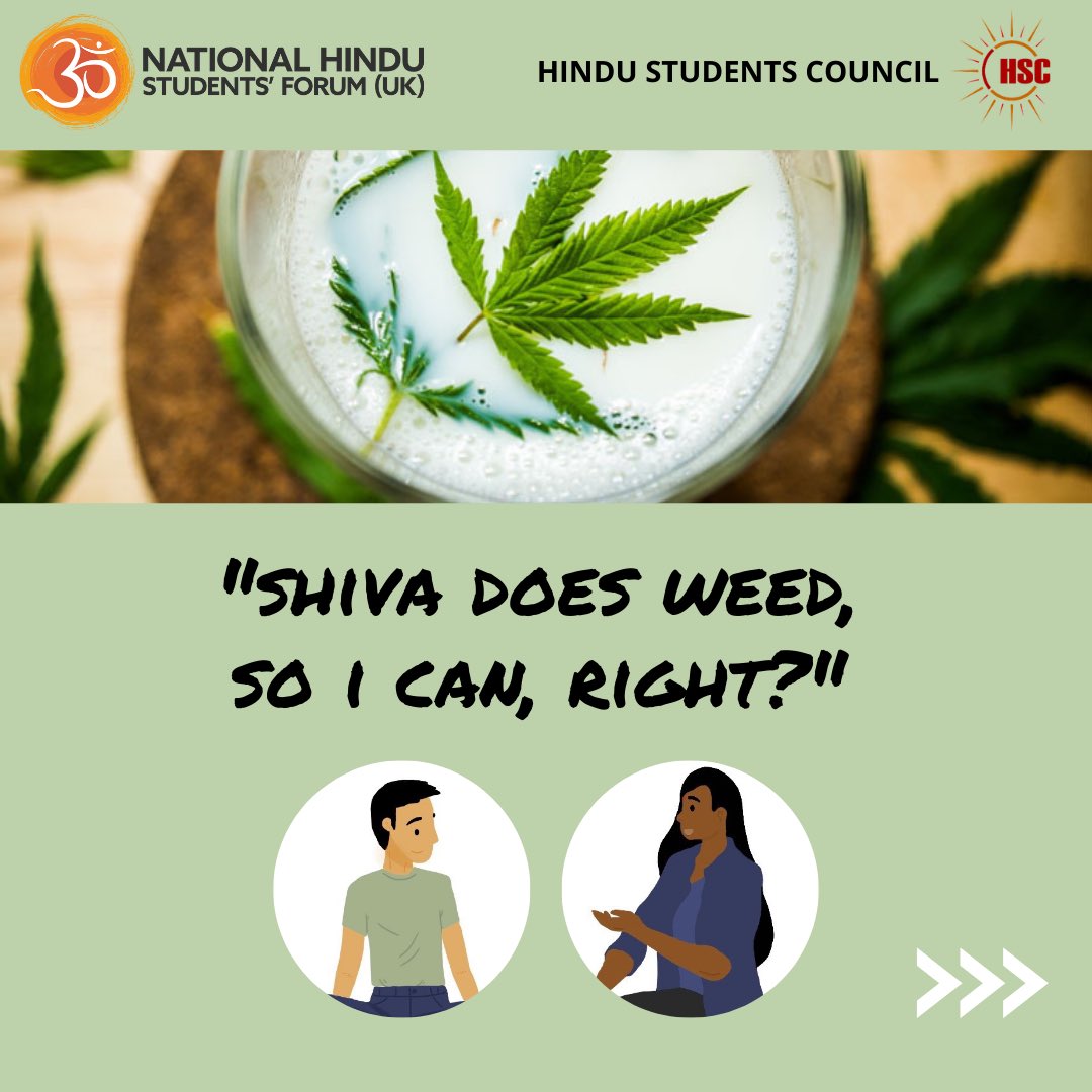 nhsf_uk: If there is something that is always asked, it is this: are Hindus allowed to smoke weed 🙃

The question always comes around Holi 🌈 and always tries to bring in Shiva Ji 🔱

Do you think it’s responsible to take the name of Shiva Ji and then …