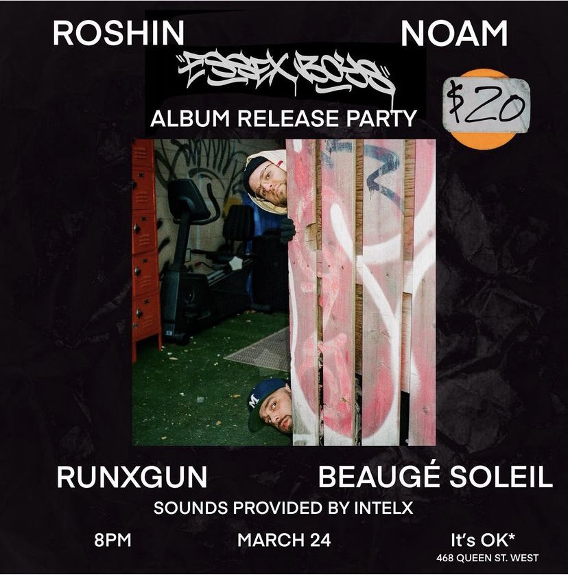 me and @RoshinNTS droppin an album. imho it’s the best production work I’ve ever done. come thru and celebrate w us !
