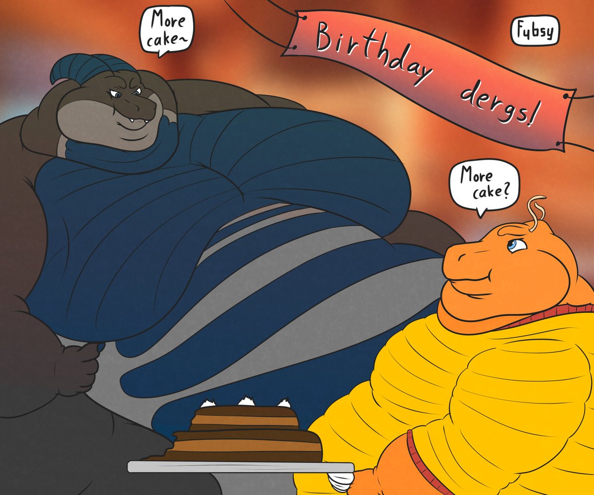 Happy late birthday wishes @FattyDragonite and @hdalby33 ! Never enough cake is there?