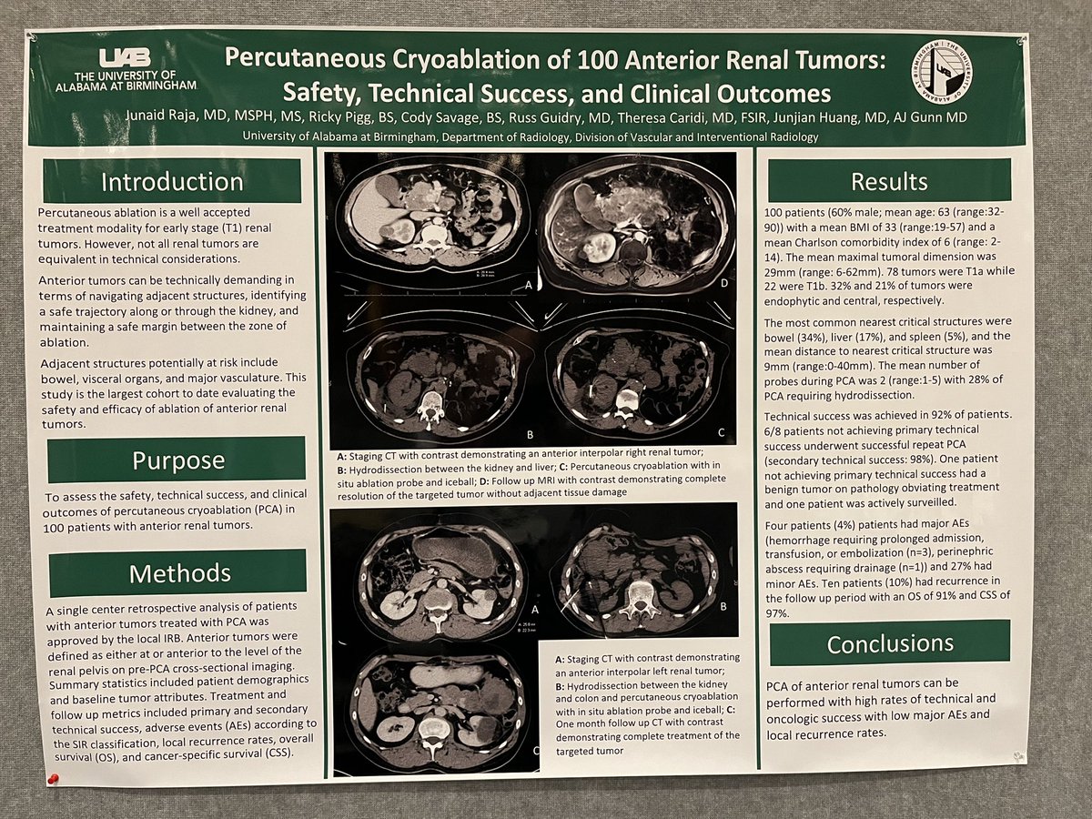 ajgunnmd's tweet image. Great work by @uabRadResidents &amp;amp; @UABHeersink students presenting their work this week at #SIR23PHX!