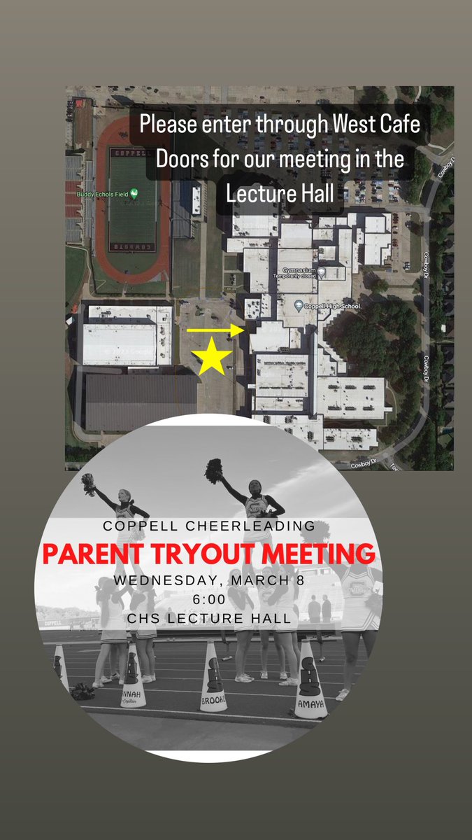 Tryout meeting tomorrow at 6!
