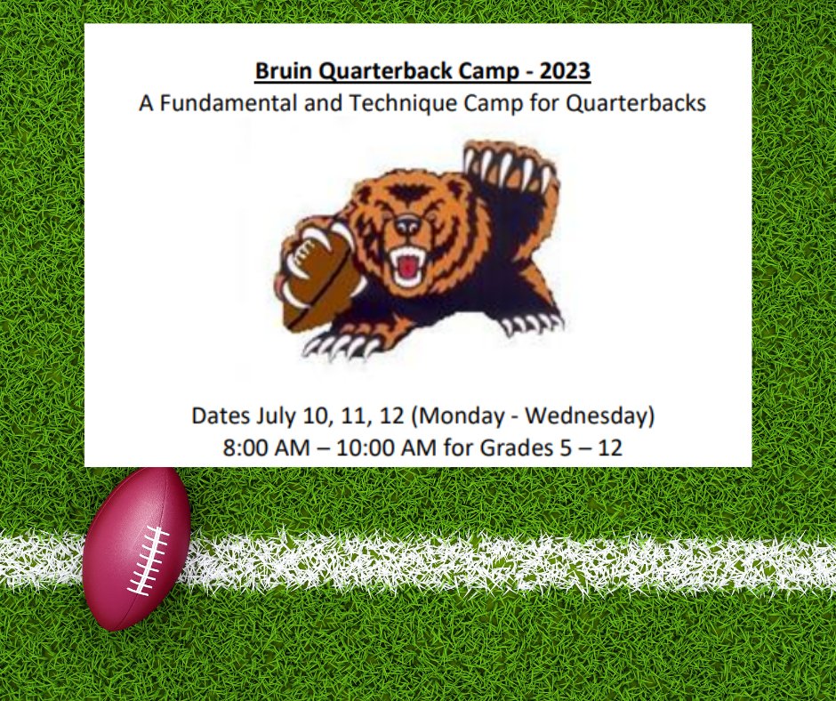 helenasmallfry's tweet photo. CHS is also hosting a Quarterback Camp in July for grades 5-12.
For information and registration go to
https://t.co/Qstocgra7e
#CapitalHighFootball #HelenaSmallFryFootball #QuarterbackCamp https://t.co/b7SOtm48DY