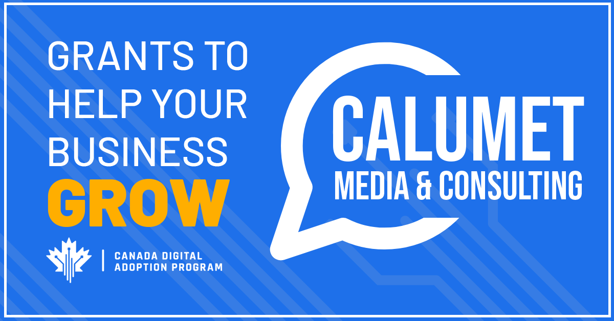 More than $20,000 in grants and $100,000 in zero-interest loans are available to #smallbusinesses to develop a plan to up their #digital game!  Visit calumetmedia.ca/cdap/ and let's talk about getting you the money to need to fuel your growth!
#cdap #marketing #technology