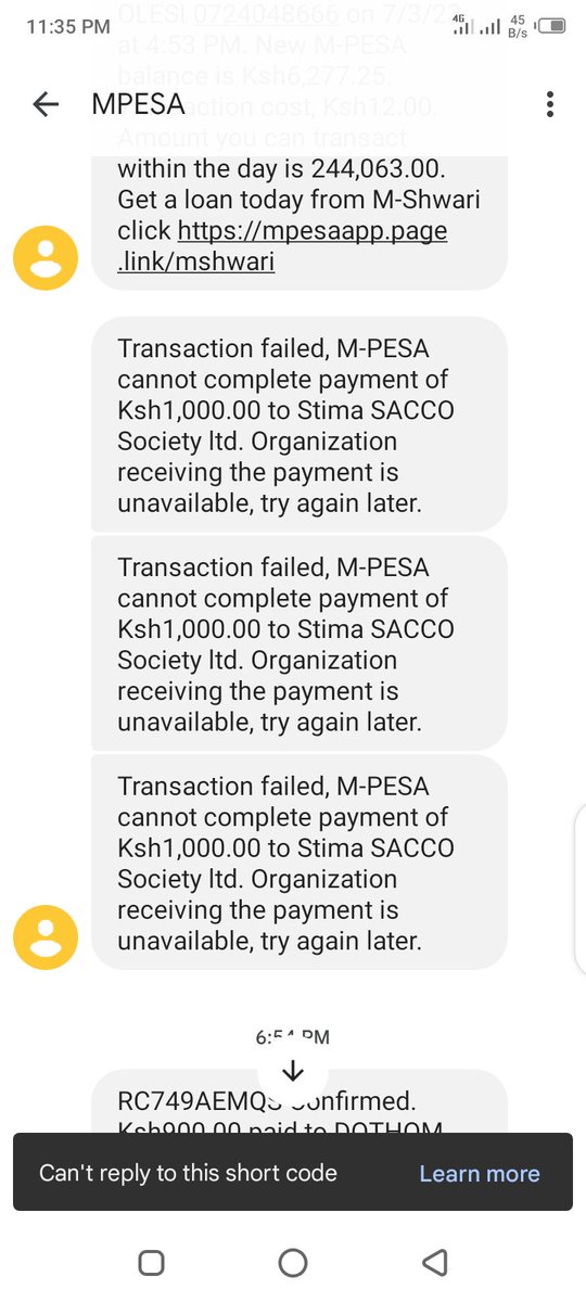 @AntonyNgureG @stimasacco @stimasacco this message is always frustrating..whats is always wrong with your pay bill