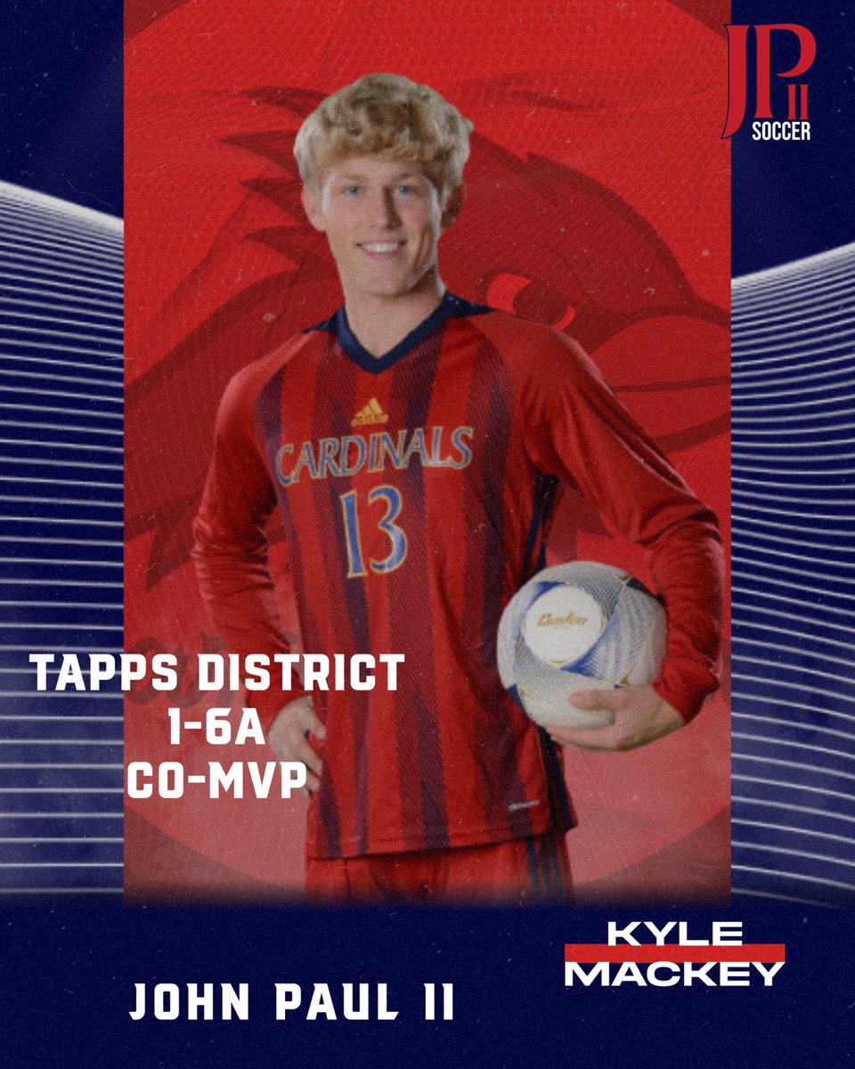 Congratulations to Kyle Mackey on earning Co-MVP honors! <a href="/JPIIHSSOCCER/">JPIIHS Soccer</a>