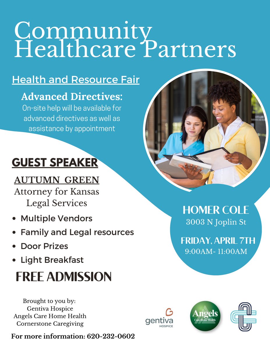 Autumn Green, Kansas Legal Services attorney, will present on Advanced Directives, at the Health and Resource Fair in Pittsburg, KS, April 7th.