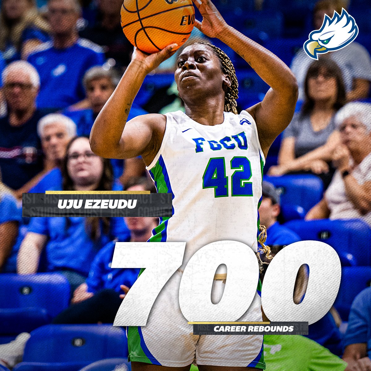 #ASUNWBB Milestone!‼️

Congrats to <a href="/FGCU_WBB/">FGCU Women's Basketball</a>'s Uju Ezeudu on reaching 7️⃣0️⃣0️⃣ career rebounds! 👏

#ASUNBuilt | <a href="/ASUNWBB/">ASUN Women's Basketball</a> | #WingsUp 🤙